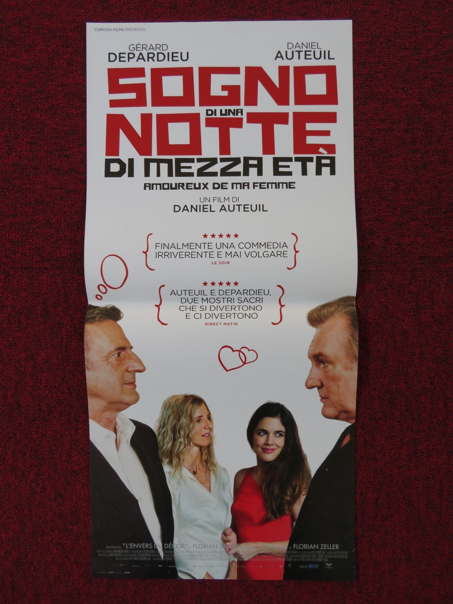 SOGNO DI UNA NOTTE DI MEZZA ETA ITALIAN LOCANDINA POSTER GERARD DEPARDIEU 2018 Rendezvous Cinema Movie posters