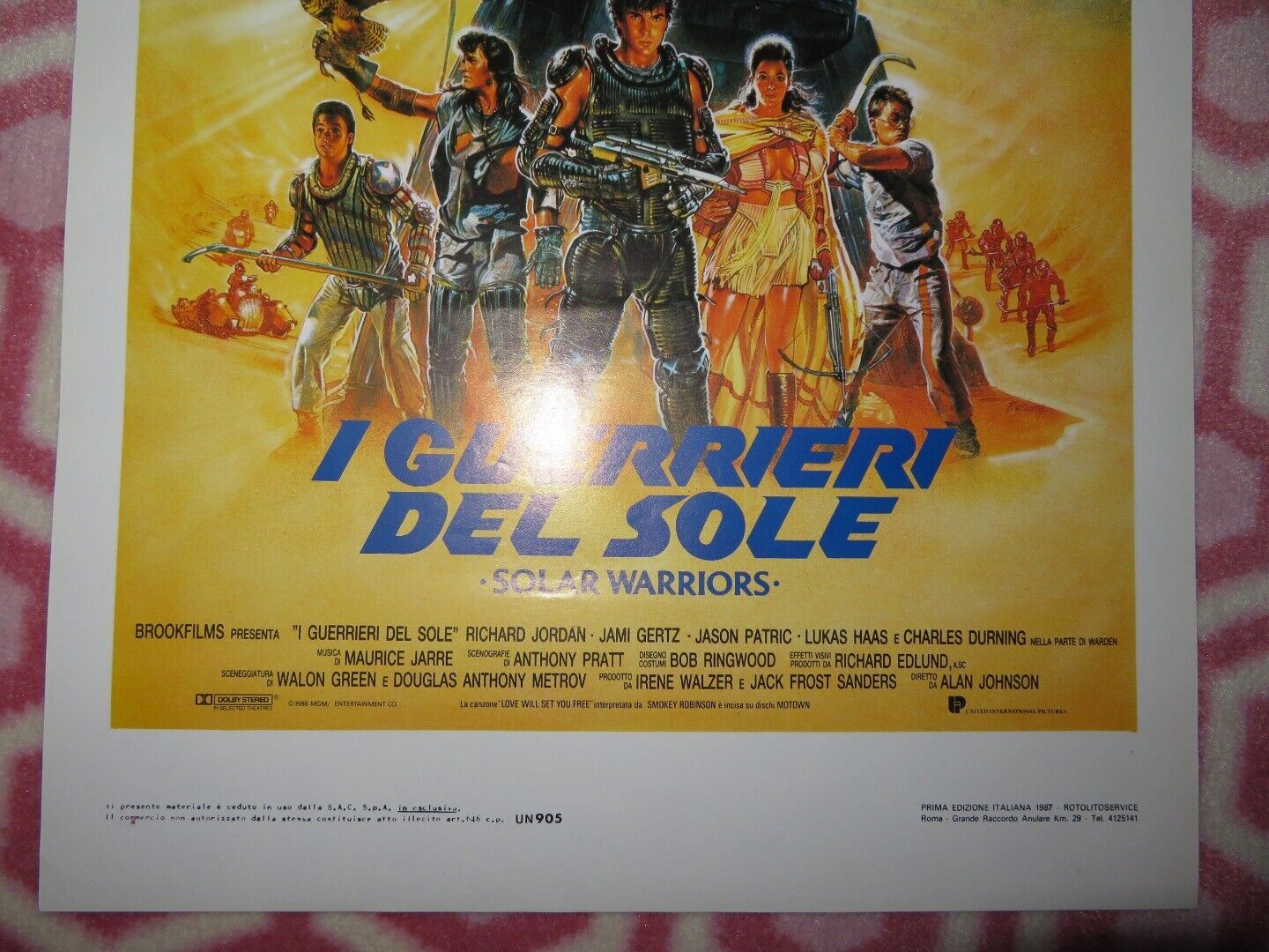 SOLAR WARRIORS/ Solarbabies ITALIAN LOCANDINA (27.5"x13") POSTER R JORDAN 1987 - Rendezvous Cinema
