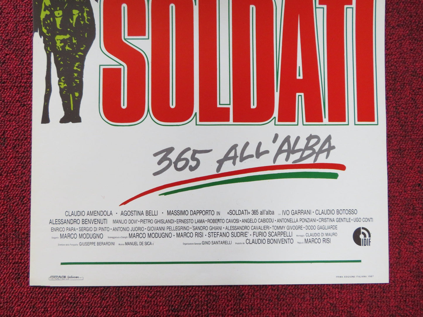 SOLDATI 365 ALL ALBA ITALIAN LOCANDINA POSTER CLAUDIO AMENDOLA M. DAPPORTO 1987 Rendezvous Cinema Movie posters