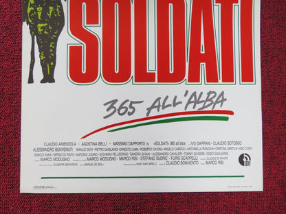 SOLDATI 365 ALL ALBA ITALIAN LOCANDINA POSTER CLAUDIO AMENDOLA M. DAPPORTO 1987 Rendezvous Cinema Movie posters