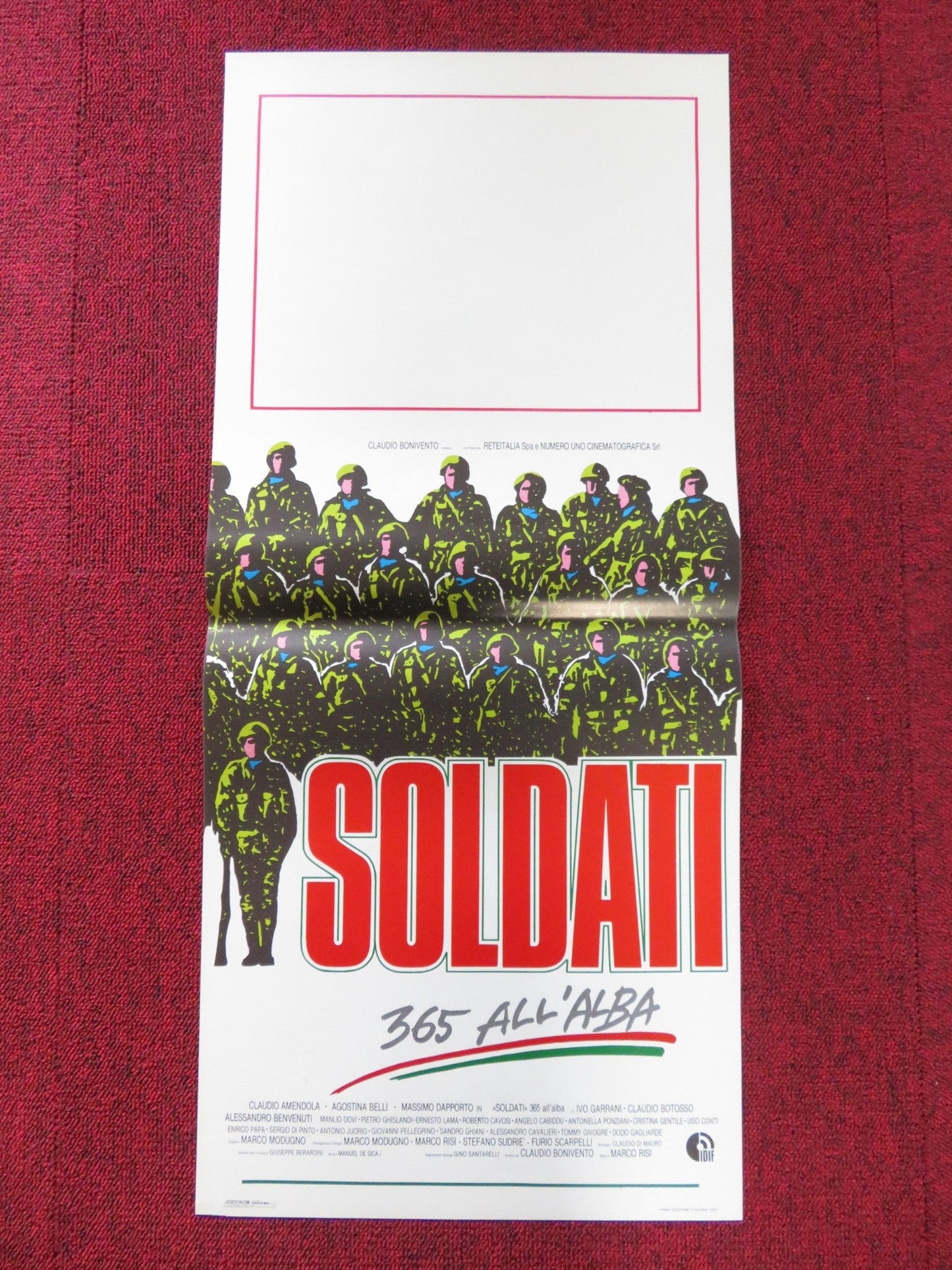 SOLDATI 365 ALL ALBA ITALIAN LOCANDINA POSTER CLAUDIO AMENDOLA M. DAPPORTO 1987 Rendezvous Cinema Movie posters