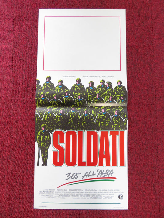 SOLDATI 365 ALL ALBA ITALIAN LOCANDINA POSTER CLAUDIO AMENDOLA M. DAPPORTO 1987 Rendezvous Cinema Movie posters