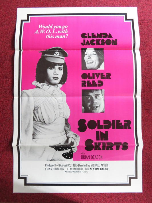 SOLDIER IN SKIRTS / THE TRIPLE ECHO US TRI FOLDED ONE SHEET ROLLED POSTER 1972 Rendezvous Cinema Movie posters
