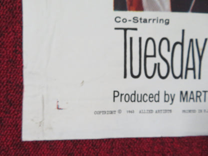 SOLDIER IN THE RAIN FOLDED US ONE SHEET POSTER JACKIE GLEASON STEVE MCQUEEN 1963 Rendezvous Cinema Movie posters