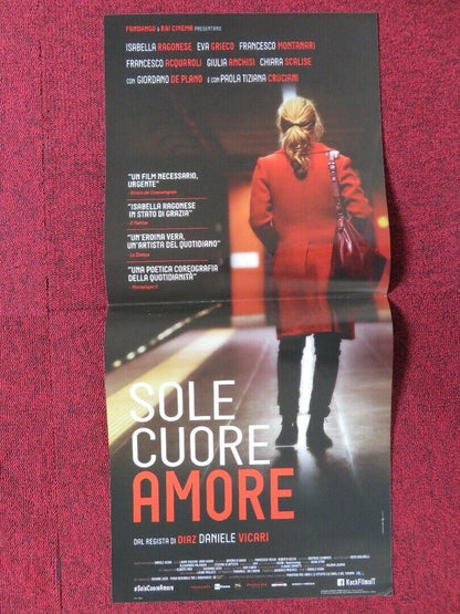SOLE CUORE AMORE ITALIAN LOCANDINA (26.5"x12.5") POSTER ISABELLA RAGONESE 2016 Movie posters
