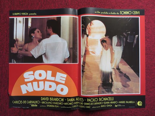 SOLE NUDO - F ITALIAN FOTOBUSTA POSTER DAVID BRANDON TANIA ALVES 1984 Rendezvous Cinema Movie posters