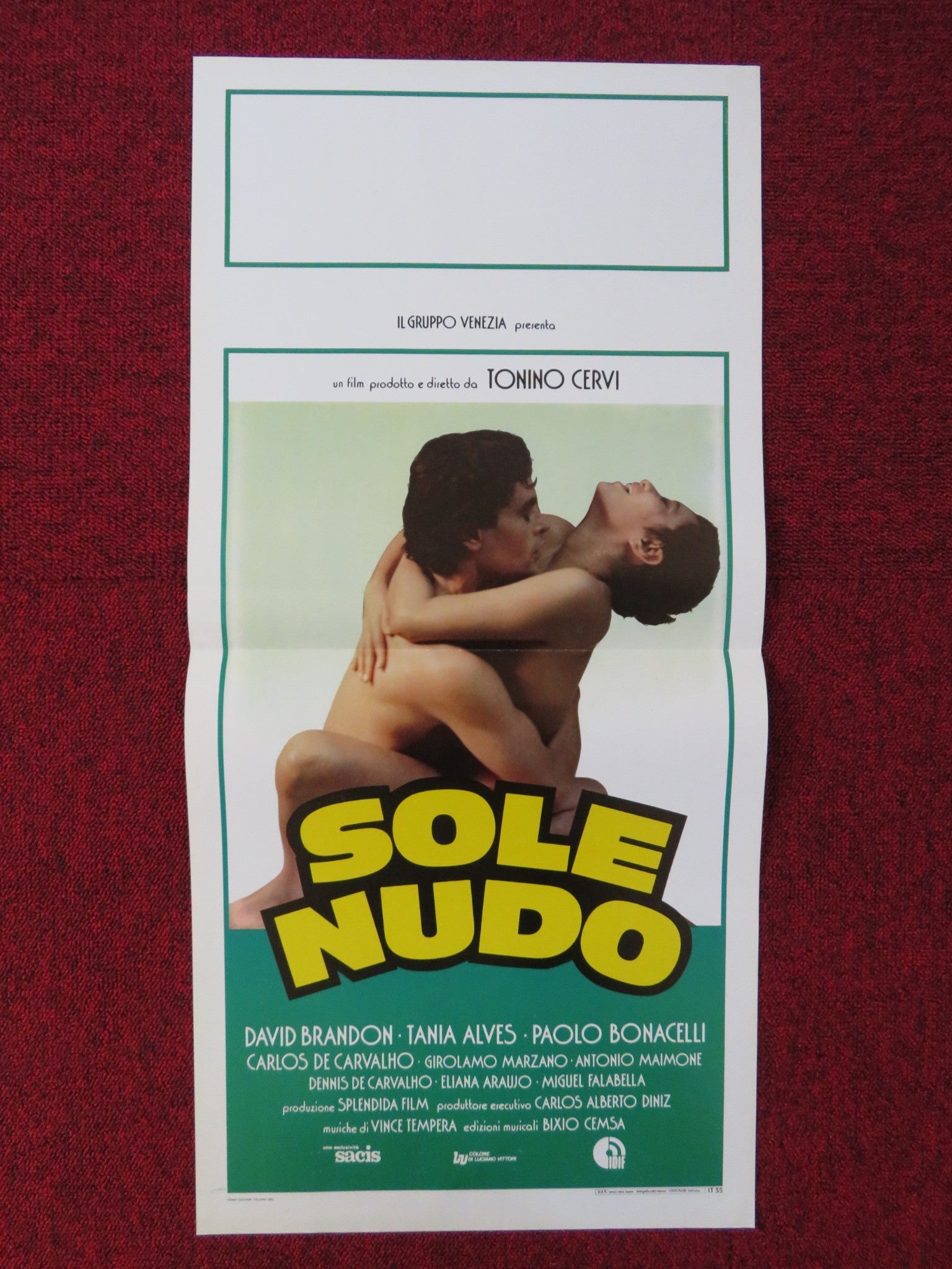 SOLE NUDO / THE NAKED SUN ITALIAN LOCANDINA POSTER DAVID BRANDON T. ALVES 1984 Rendezvous Cinema Movie posters