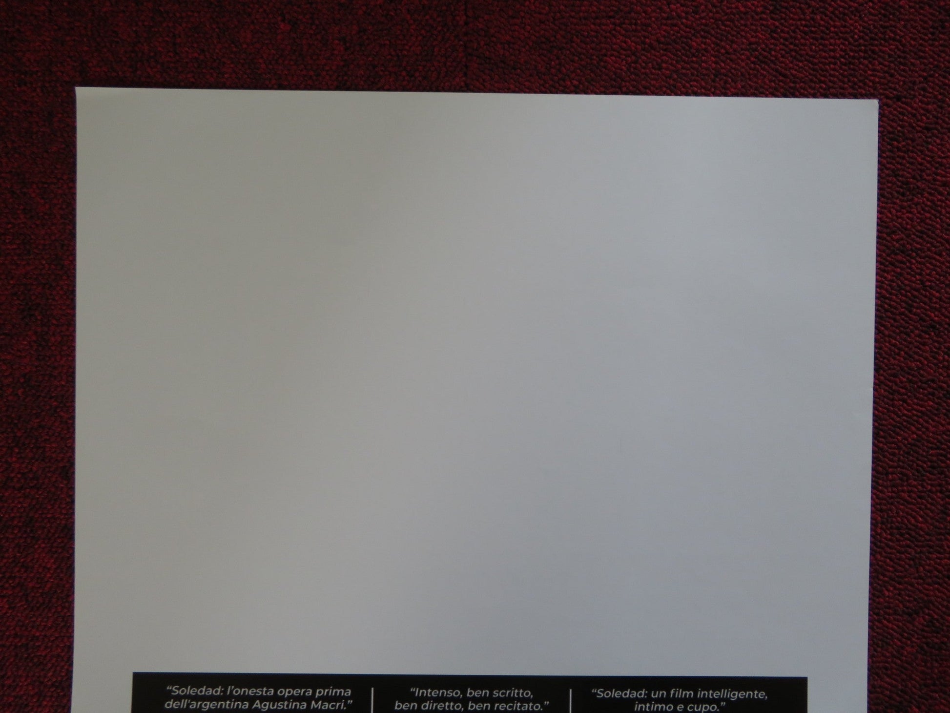 SOLEDAD ITALIAN LOCANDINA POSTER GIULIO CORSO VERA SPINETTA 2018 Rendezvous Cinema Movie posters