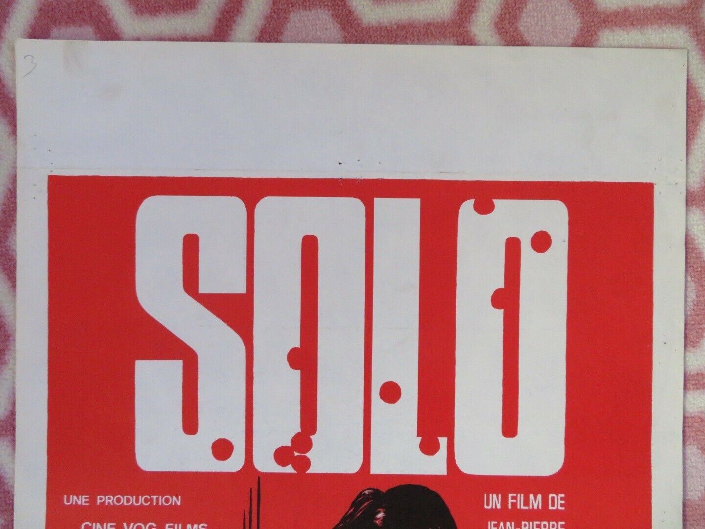 SOLO BELGIUM (21.5"x14.5") POSTER Jean - Pierre Mocky 1970 Movie posters