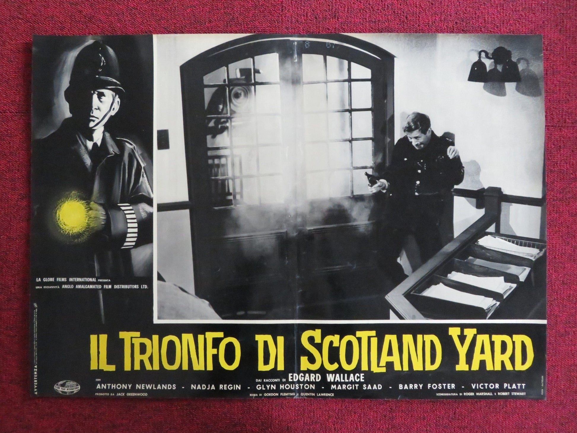 SOLO FOR SPARROW - C ITALIAN FOTOBUSTA POSTER ANTHONY NEWLANDS GLYN HOUSTON 1962 Rendezvous Cinema Movie posters