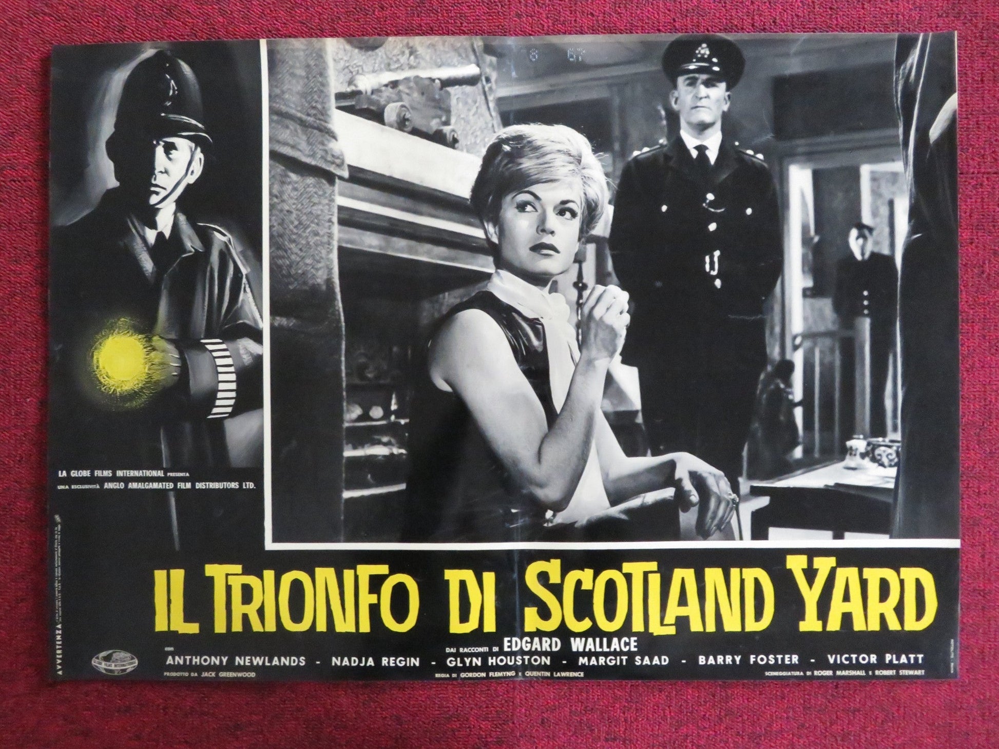 SOLO FOR SPARROW - E ITALIAN FOTOBUSTA POSTER ANTHONY NEWLANDS GLYN HOUSTON 1962 Rendezvous Cinema Movie posters