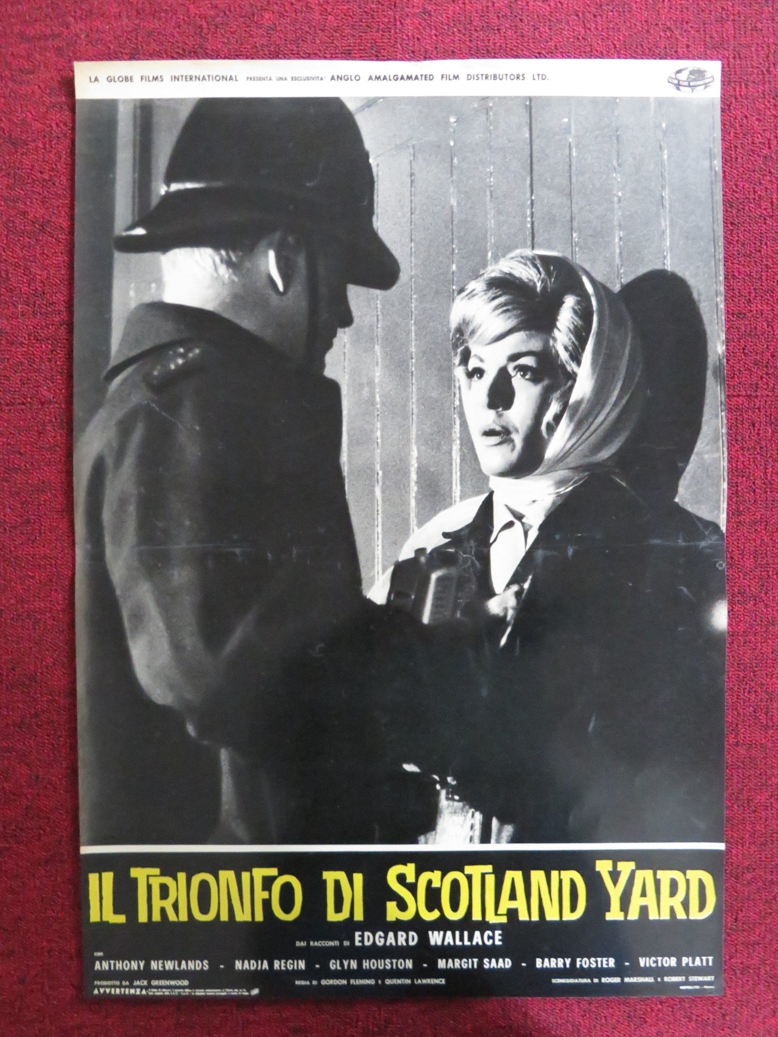 SOLO FOR SPARROW - F ITALIAN FOTOBUSTA POSTER ANTHONY NEWLANDS GLYN HOUSTON 1962 Rendezvous Cinema Movie posters