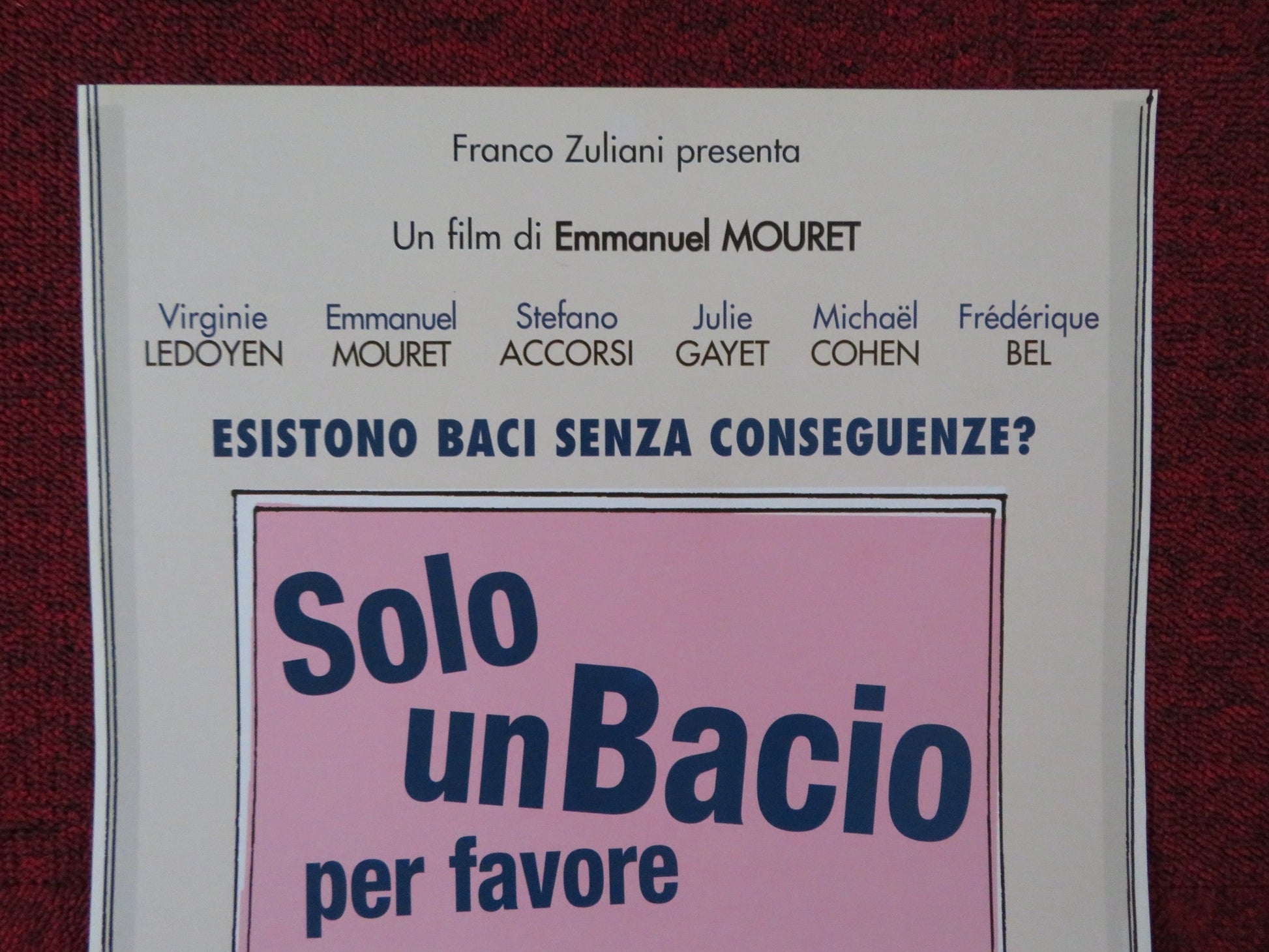 SOLO UN BACIO PER FAVORE ITALIAN LOCANDINA POSTER VIRGINIE LEDOYEN 2007 Rendezvous Cinema Movie posters