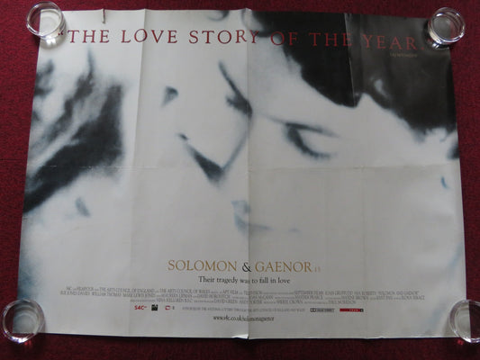 SOLOMAN AND GAENOR UK QUAD (30"x 40") ROLLED POSTER IOAN GRUFFUDD 1999 Rendezvous Cinema Movie posters