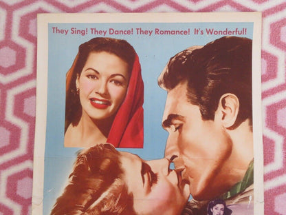SOMBRERO US INSERT (14"x 36") POSTER RICARDO MONTALBAN PIER ANGELI 1953 Movie posters