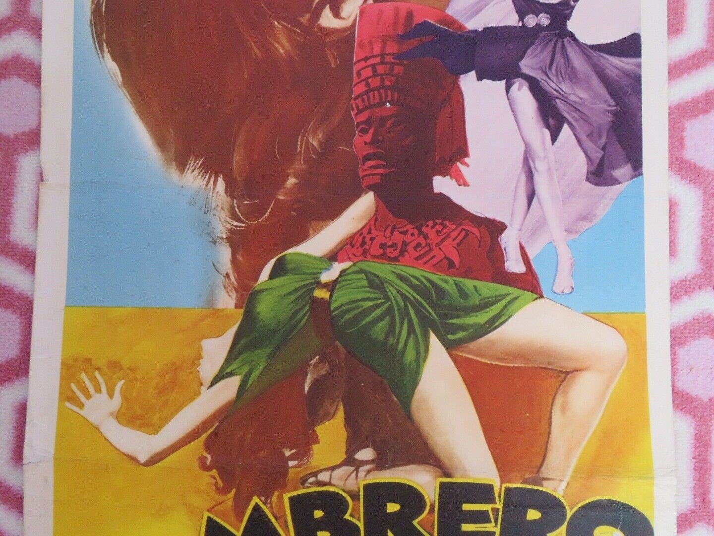 SOMBRERO US INSERT (14"x 36") POSTER RICARDO MONTALBAN PIER ANGELI 1953 Movie posters