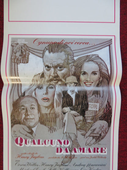 SOMEONE TO LOVE ITALIAN LOCANDINA (27.5"x13") POSTER ORSON WELLES H. JAGLOM 1988 Rendezvous Cinema Movie posters