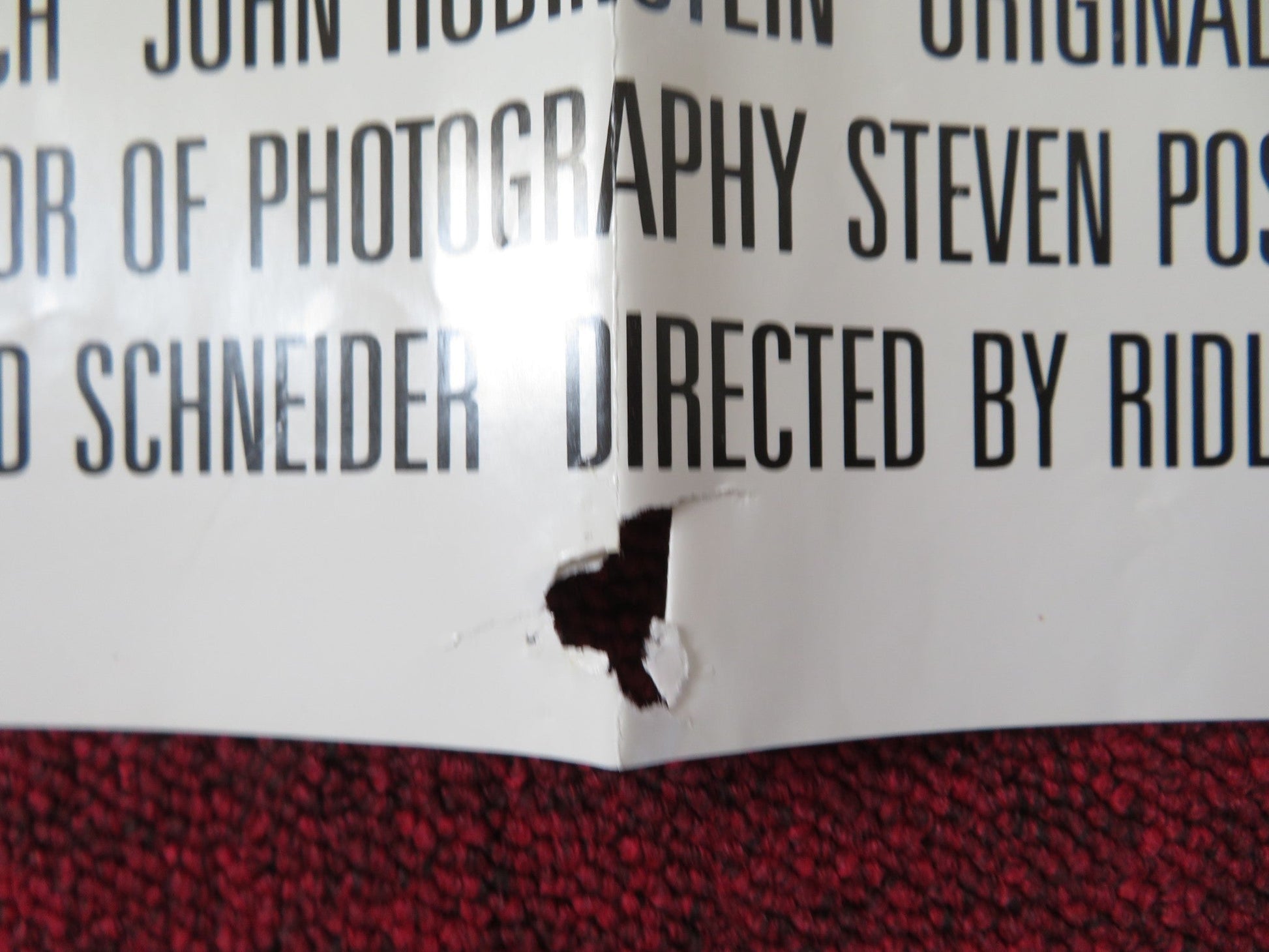 SOMEONE TO WATCH OVER ME FOLDED US ONE SHEET POSTER RIDLEY SCOTT 1988 Rendezvous Cinema Movie posters