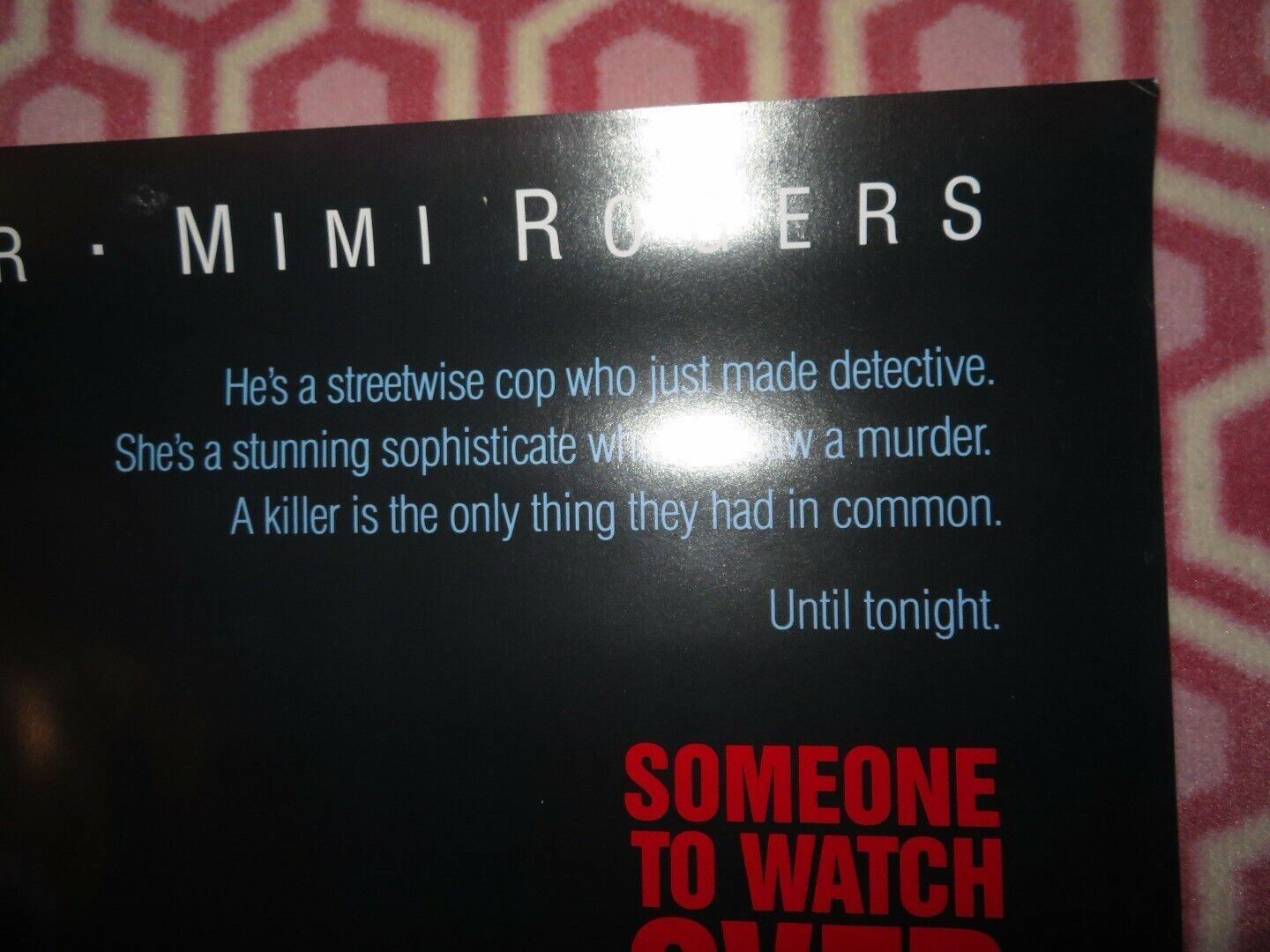 SOMEONE TO WATCH OVER ME US ONE SHEET ROLLED POSTER RIDLEY SCOTT TOM BERENGER Movie posters