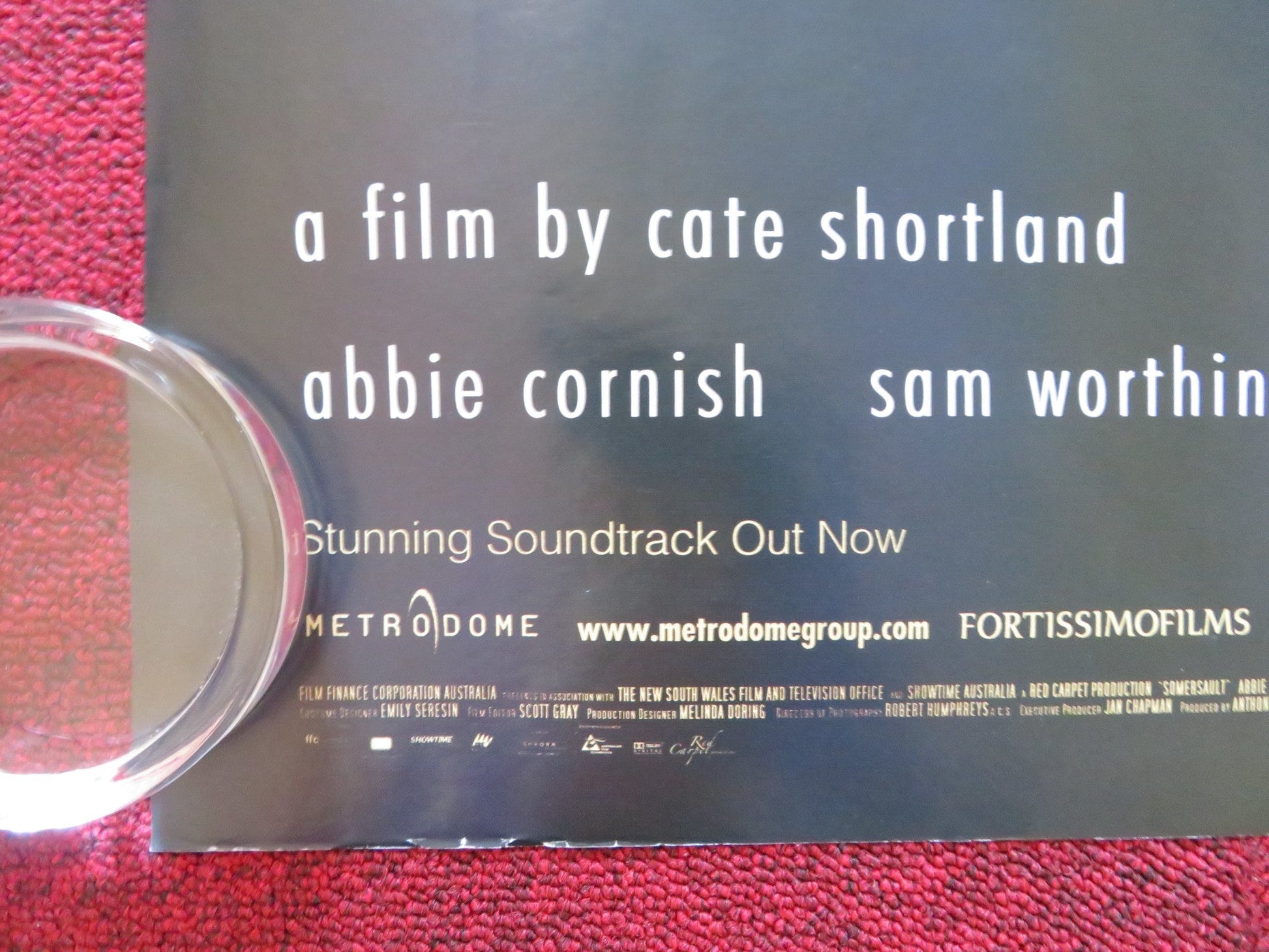 SOMERSAULT UK QUAD (30"x 40") ROLLED POSTER ABBIE CORNISH OLIVIA PIGEOT 2004 Rendezvous Cinema Movie posters