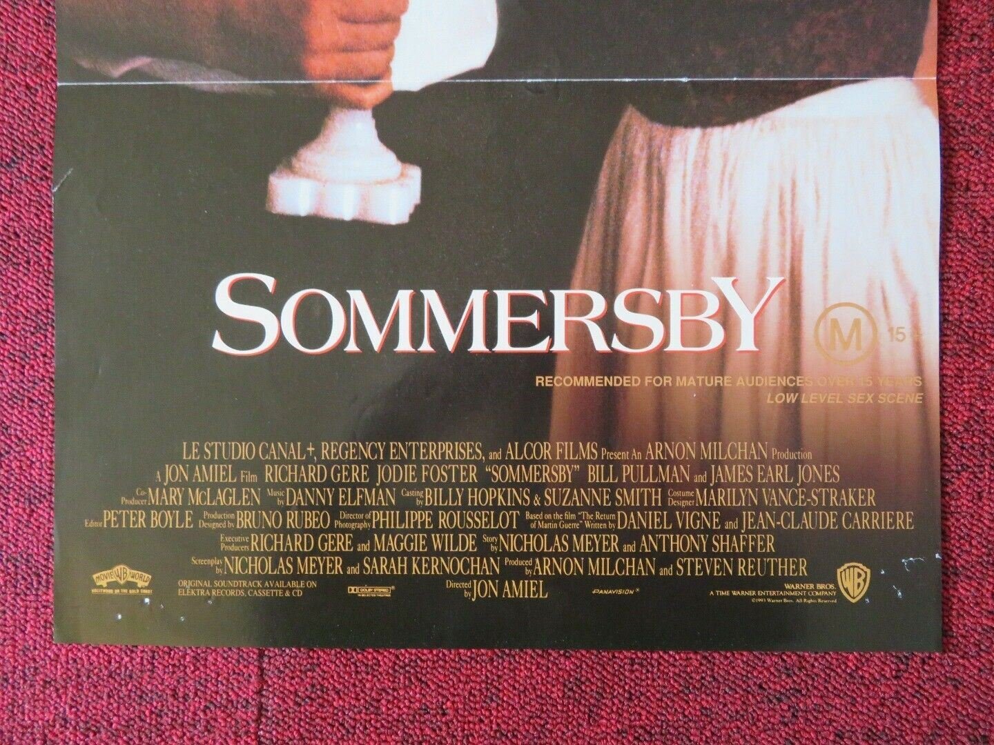 SOMERSBY FOLDED AUSTRALIAN DAYBILL POSTER RICHARD GERE JODIE FOSTER 1993 Movie posters