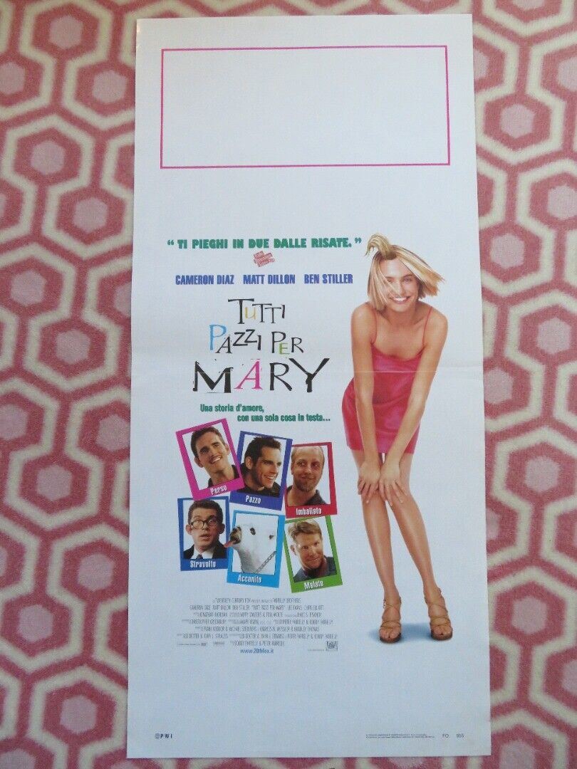 SOMETHING ABOUT MARY ITALIAN LOCANDINA (27.5"x13") POSTER CAMERON DIAZ 1998 Movie posters