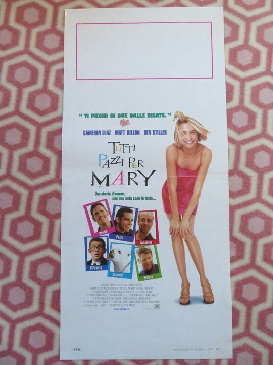 SOMETHING ABOUT MARY ITALIAN LOCANDINA (27.5"x13") POSTER CAMERON DIAZ 1998 Movie posters