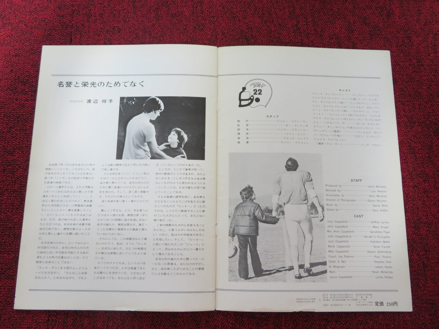 SOMETHING FOR JOEY JAPANESE BROCHURE / PRESS BOOK STEVE GUTTERNBERG 1977 Rendezvous Cinema Movie posters