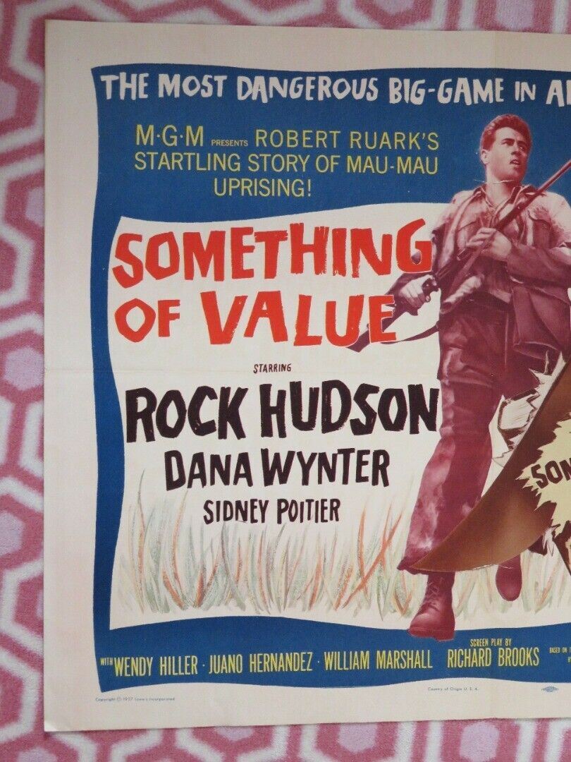 SOMETHING OF VALUE US HALF SHEET (22"x 28") POSTER SIDNEY POITIER 1957 - Rendezvous Cinema