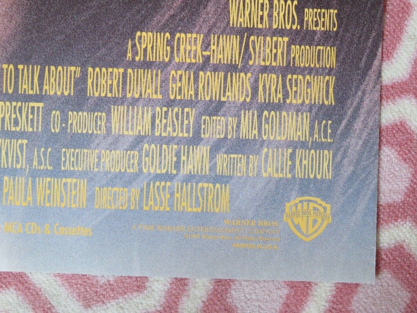 SOMETHING TO TALK ABOUT FOLDED US ONE SHEET POSTER JULIA ROBERTS 1995 Movie posters