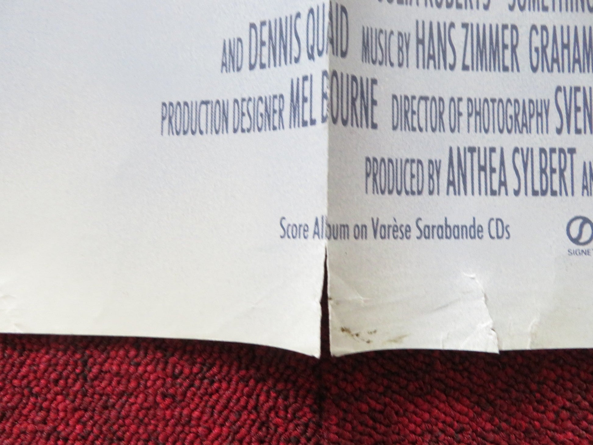 SOMETHING TO TALK ABOUT UK QUAD (30"x 40") ROLLED POSTER JULIA ROBERTS 1995 Rendezvous Cinema Movie posters