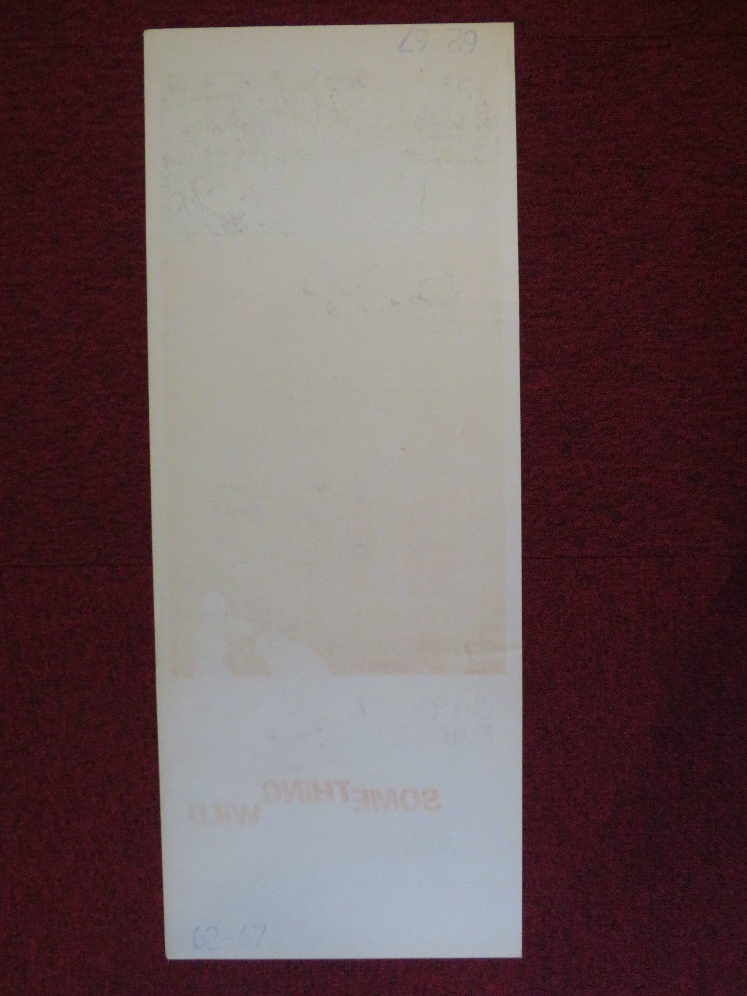 SOMETHING WILD US INSERT (14"x 36") POSTER CARROLL BAKER RALPH MEEKER 1962 Rendezvous Cinema Movie posters