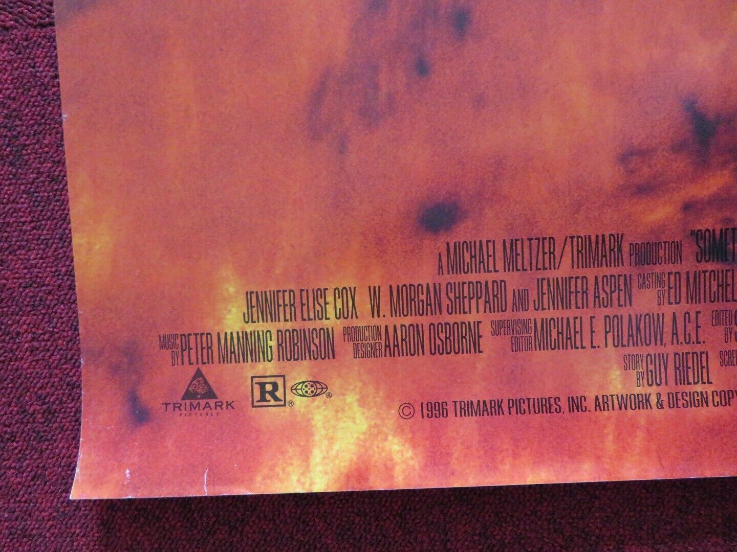 SOMETIMES THEY COME BACK...AGAIN VHS US ONE SHEET ROLLED POSTER S KING (W) 1996 Movie posters