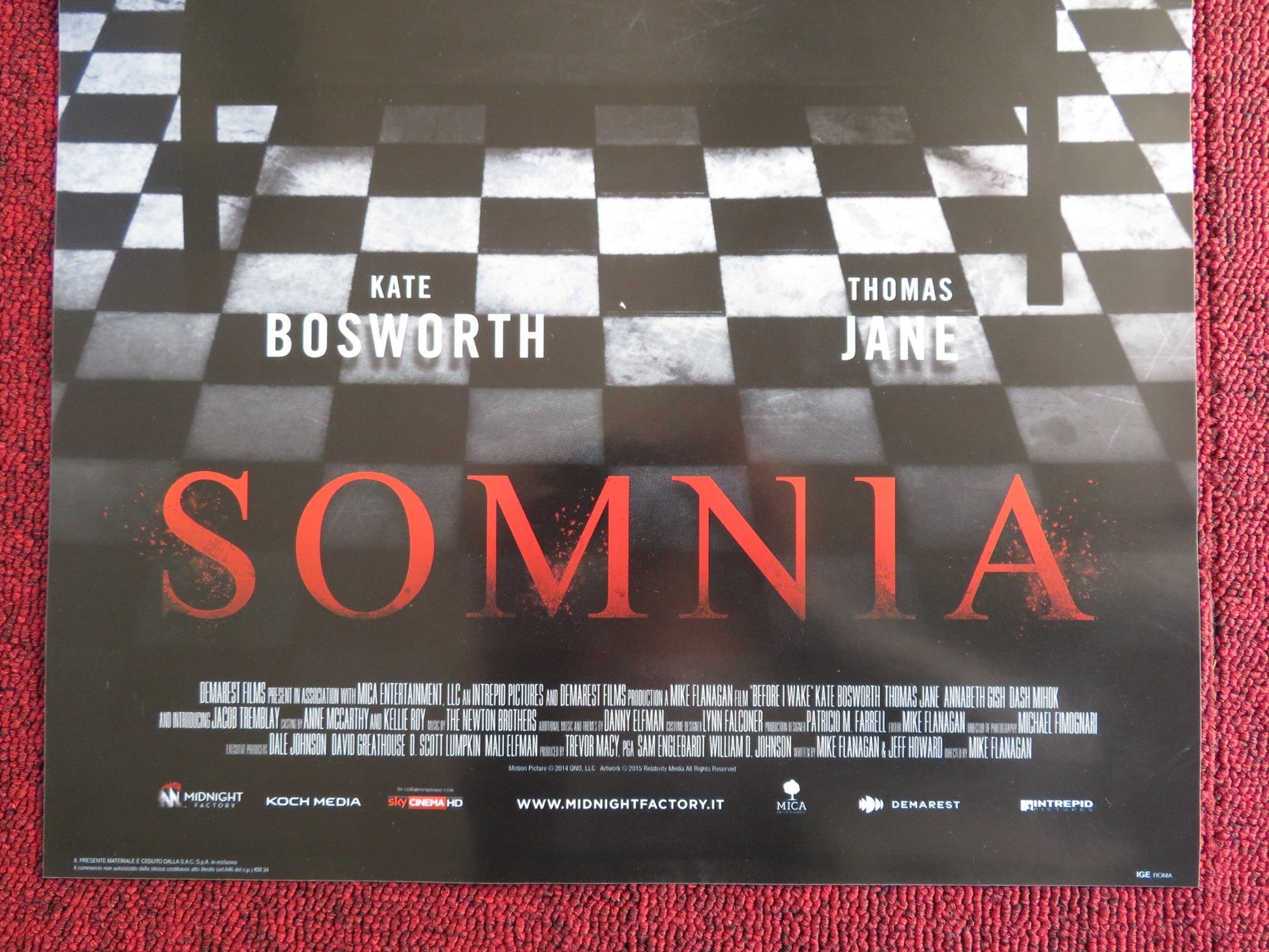 SOMNIA ITALIAN LOCANDINA POSTER KATE BOSWORTH THOMAS JANE 2016 Rendezvous Cinema Movie posters