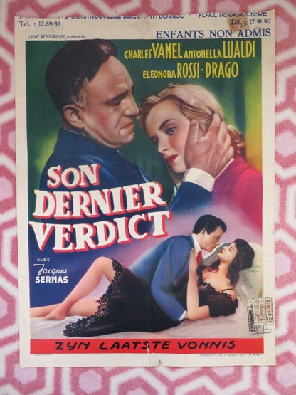SON DERNIER VERDICT/ L'ultima sentenza BELGIUM (19.5"x14") POSTER CHARLES VANEL Movie posters