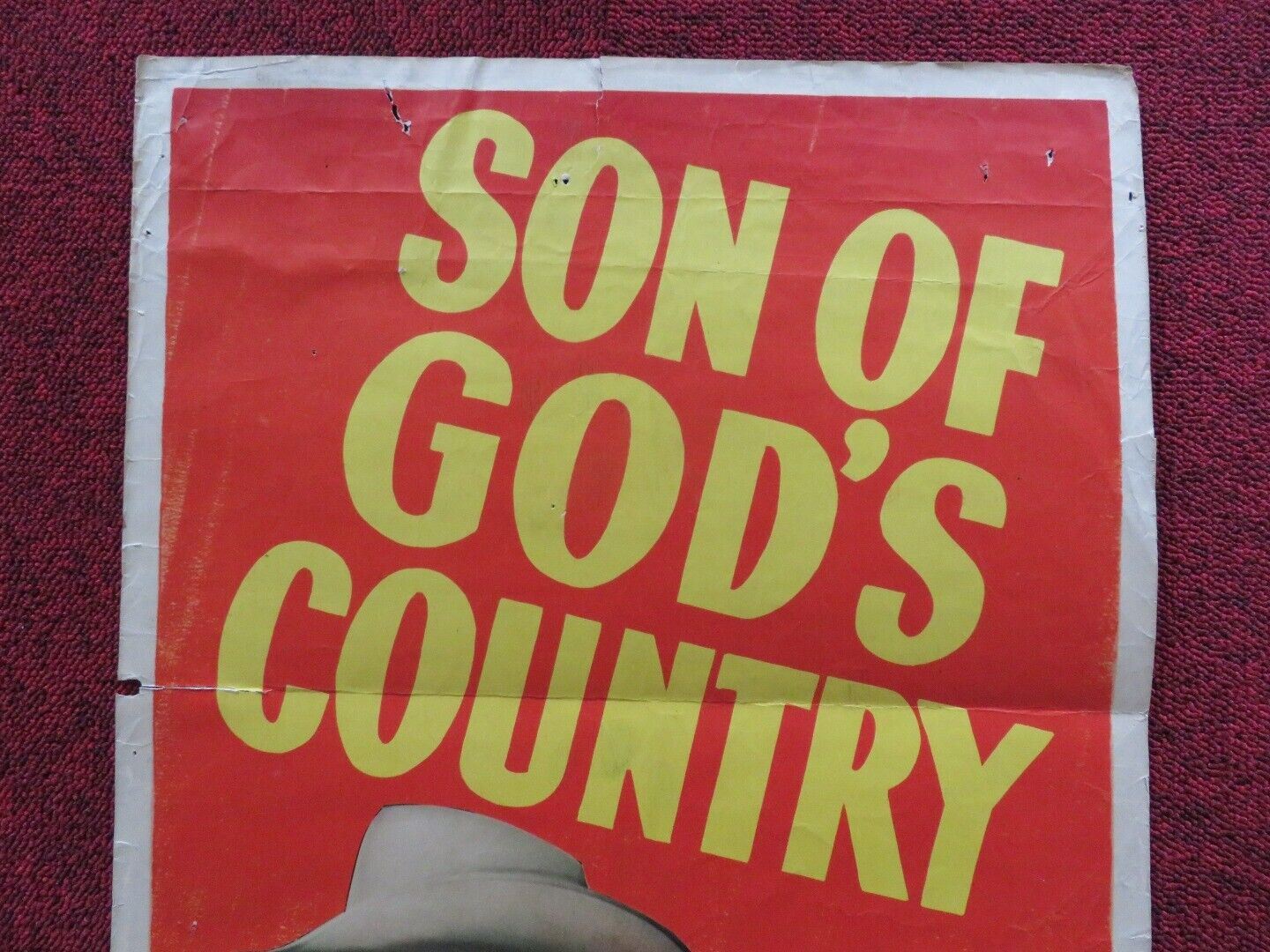 SON OF GOD'S COUNTRY FOLDED US INSERT (14"x 36") POSTER MONTE HALE 1948 Movie posters
