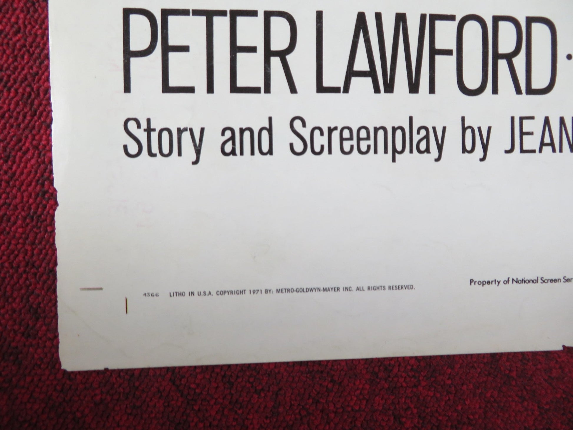 SON OF LASSIE FOLDED US ONE SHEET POSTER PETER LAWFORD DONALD CRISP 1971 Rendezvous Cinema Movie posters