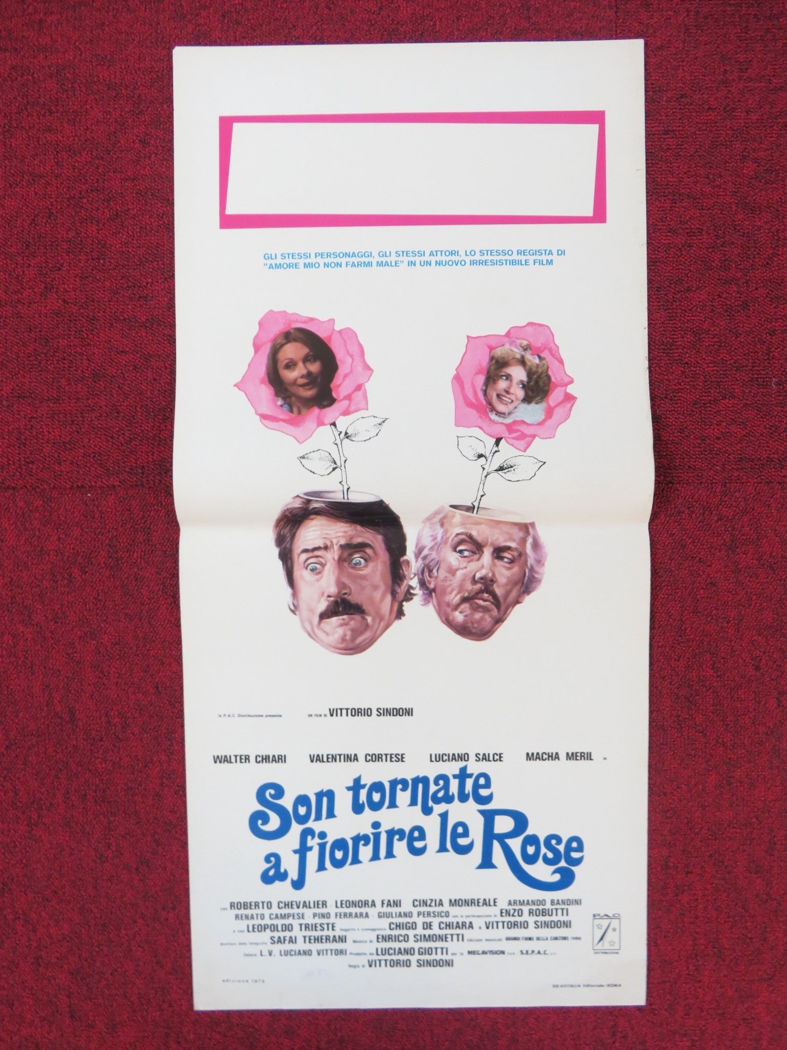 SON TORNATE A FIORIRE LE ROSE ITALIAN LOCANDINA POSTER WALTER CHIARI 1975 Rendezvous Cinema Movie posters