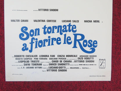 SON TORNATE A FIORIRE LE ROSE ITALIAN LOCANDINA POSTER WALTER CHIARI 1975 Rendezvous Cinema Movie posters