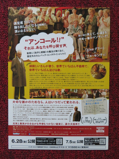 SONG FOR MARION JAPANESE CHIRASHI (B5) POSTER TERENCE STAMP V. REDGRAVE 2012 Rendezvous Cinema Movie posters