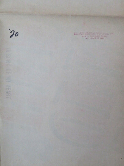 SONG OF MY HEART FOLDED US ONE SHEET POSTER FRANK SUNDSTROM AUDREY LONG 1948 Movie posters