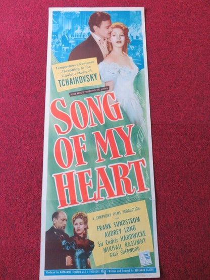 SONG OF MY HEART US INSERT (14"x 36") POSTER FRANK SUNDSTROM AUDREY LONG 1948 Movie posters