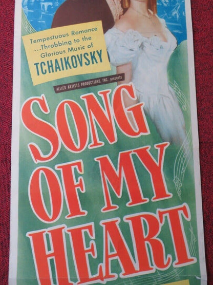 SONG OF MY HEART US INSERT (14"x 36") POSTER FRANK SUNDSTROM AUDREY LONG 1948 Movie posters