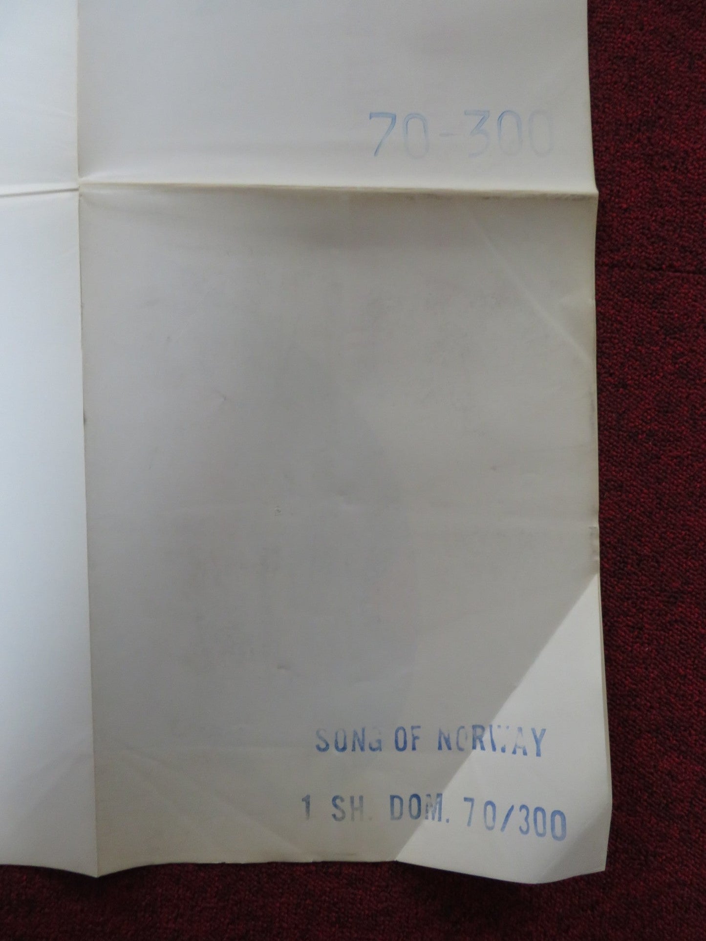 SONG OF NORWAY FOLDED US ONE SHEET POSTER FLORENCE HENDERSON C. SCHOLLIN 1970 Rendezvous Cinema Movie posters