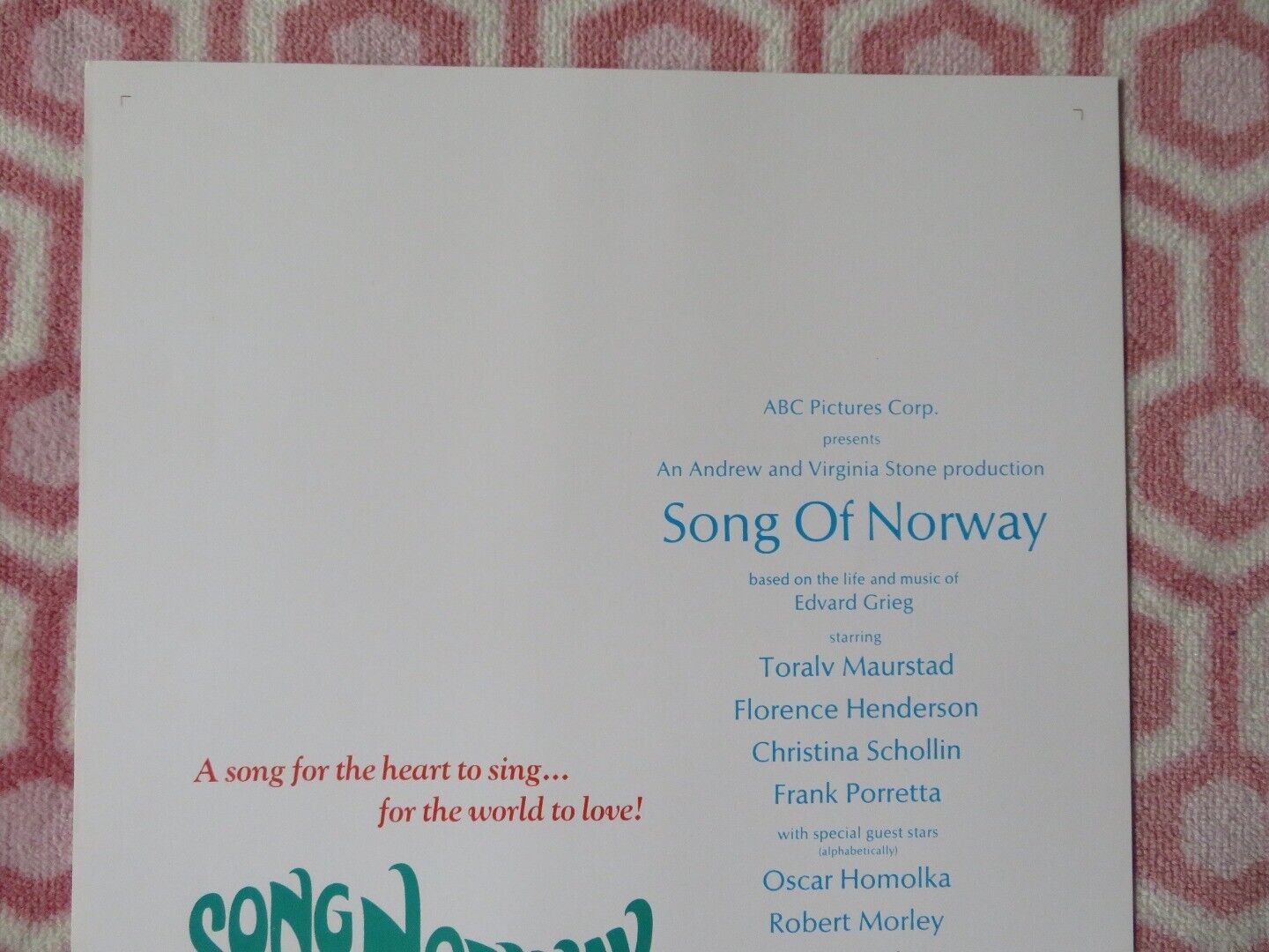 SONG OF NORWAY US INSERT (14"x 36") POSTER EDWARD GREG 1971 - Rendezvous Cinema