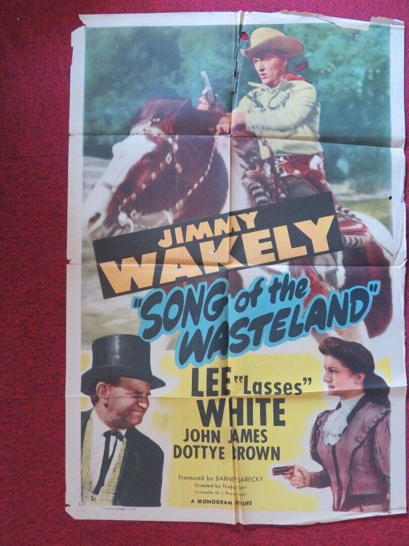 SONG OF THE WASTELAND FOLDED US ONE SHEET POSTER JIMMY WAKELY 1947 Movie posters