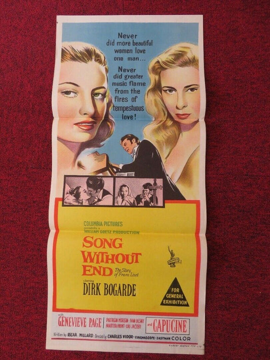 SONG WITHOUT END FOLDED AUSTRALIAN DAYBILL POSTER DIRK BOGARDE 1960 Movie posters