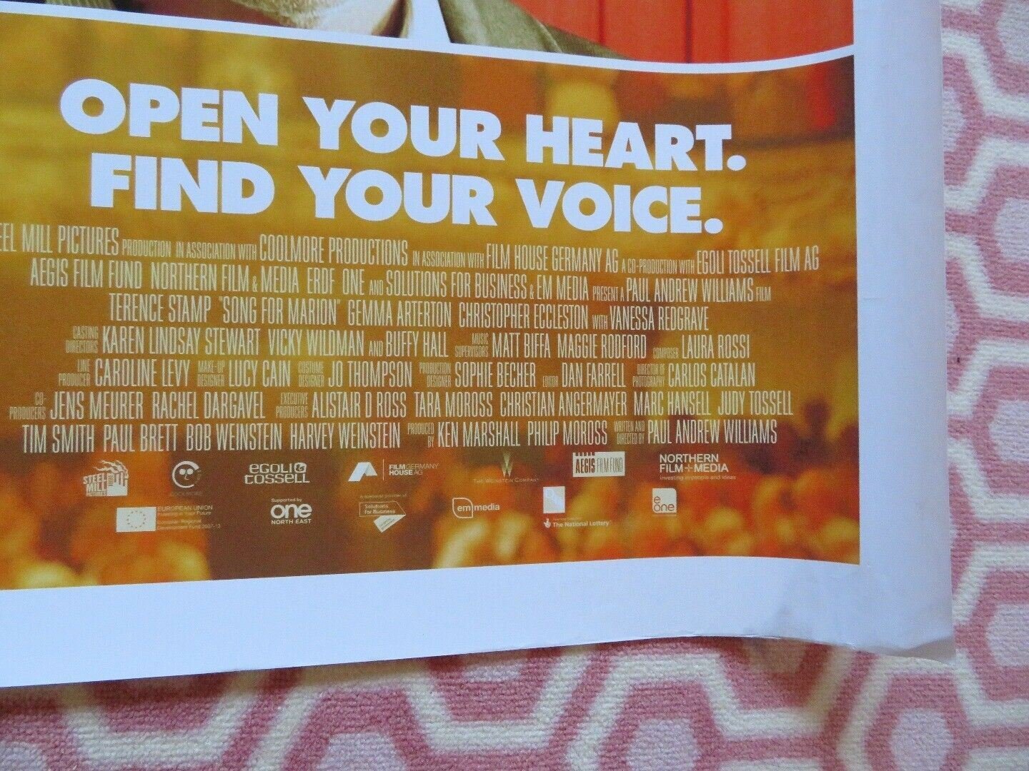 SONGS FOR MARION / UNFINISHED SONG QUAD (30"x 40") ROLLED POSTER TERENCE STAMP Movie posters