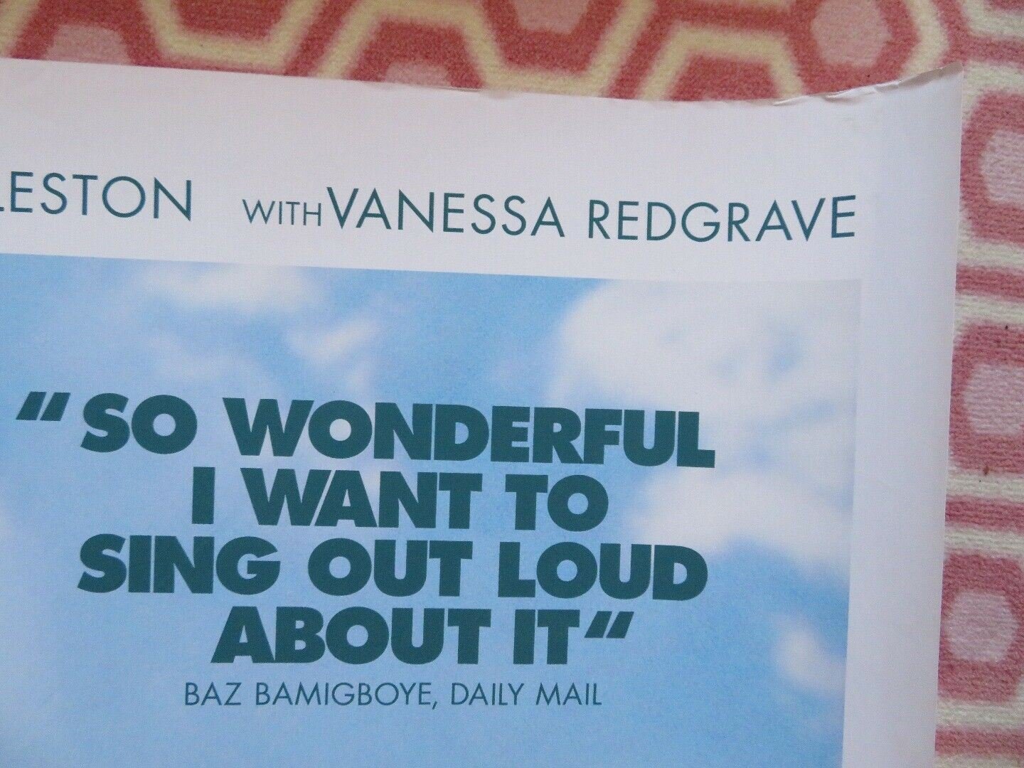 SONGS FOR MARION / UNFINISHED SONG QUAD (30"x 40") ROLLED POSTER TERENCE STAMP Movie posters