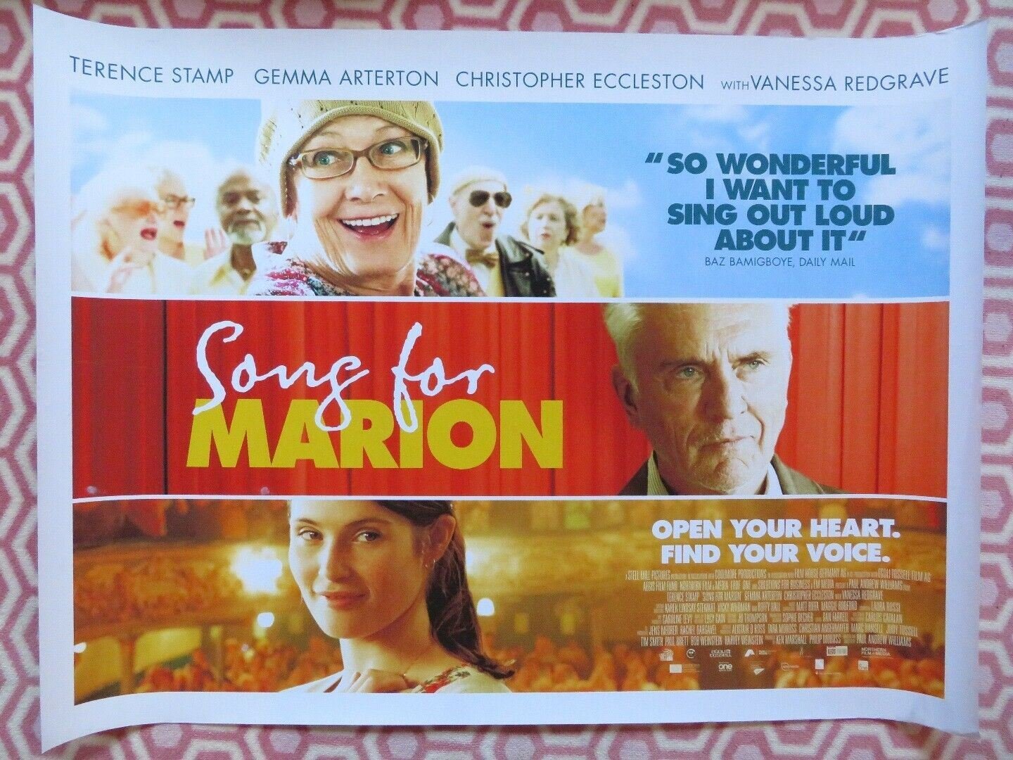 SONGS FOR MARION / UNFINISHED SONG QUAD (30"x 40") ROLLED POSTER TERENCE STAMP Movie posters